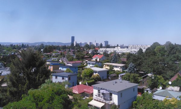 Blick aus der U-Bahn in Wien