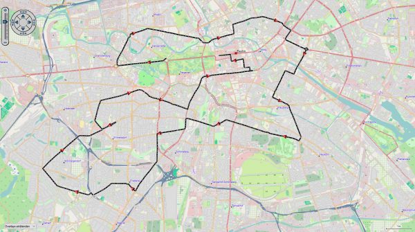 Die Strecke des Marathon Ride. Dauer: 2h 27min, 43,2km